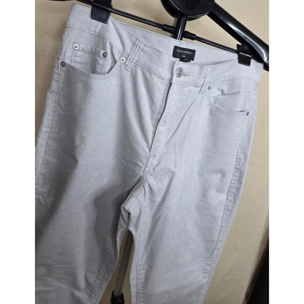 NWT Banana Republic Gray Corduroy Skinny Pants Womens 12 Mid Rise Stretch - Picture 5 of 12